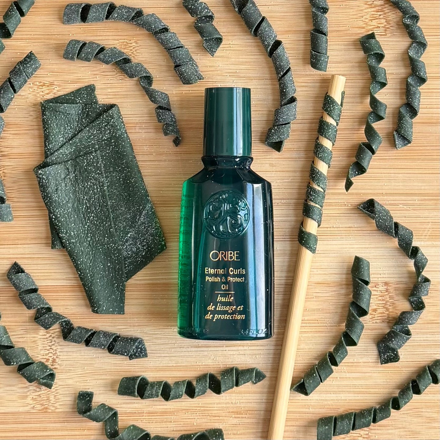 Instagram post by @nobighair for Oribe. Caption reads: [...] bold and bright hair care products from....