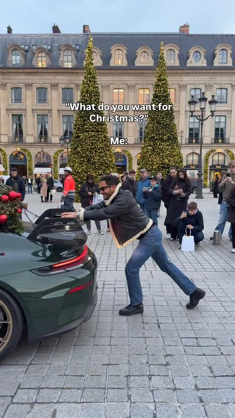 Instagram post by @rsimacourbe for Porsche. Caption reads: Manifesting hard 🎄

#christmas #gift....