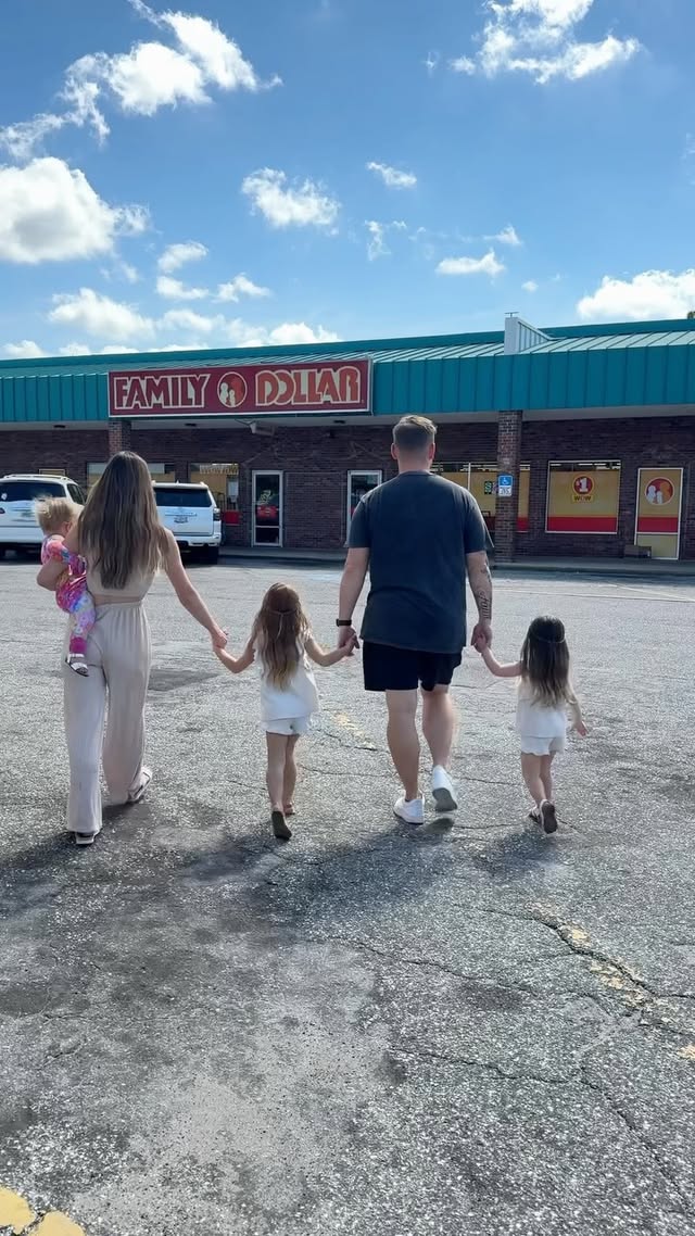 Instagram post by @kaylievarney for Family Dollar. Caption reads: #ad Summer haul from @FamilyDollar. Download the....