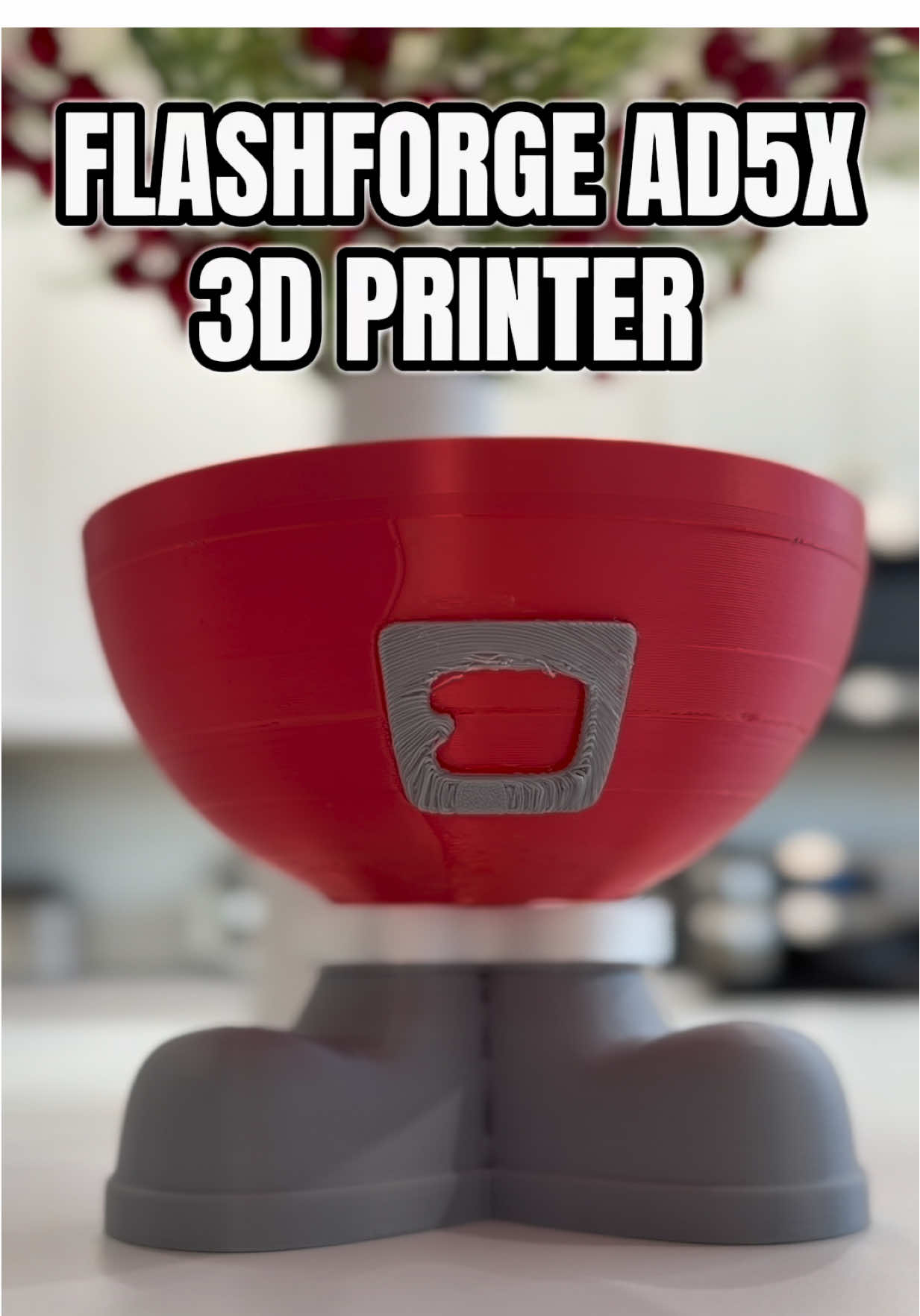 TikTok post by @ilkay.savran for Flashforge. Caption reads: [...] ideas into real home décor with the....