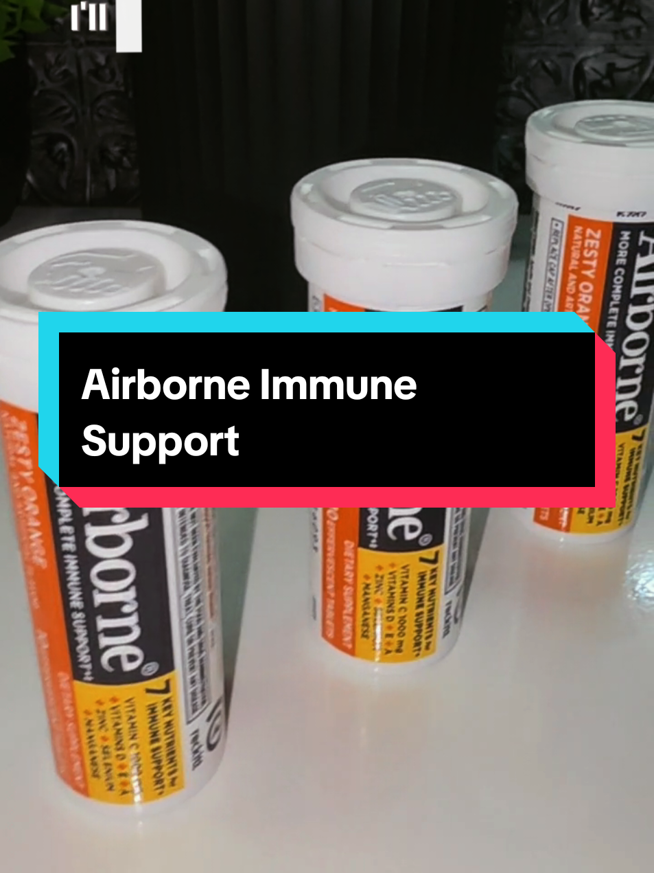 TikTok post by @adr1andav1d for Airborne. Caption reads: [...] with something I start taking these....