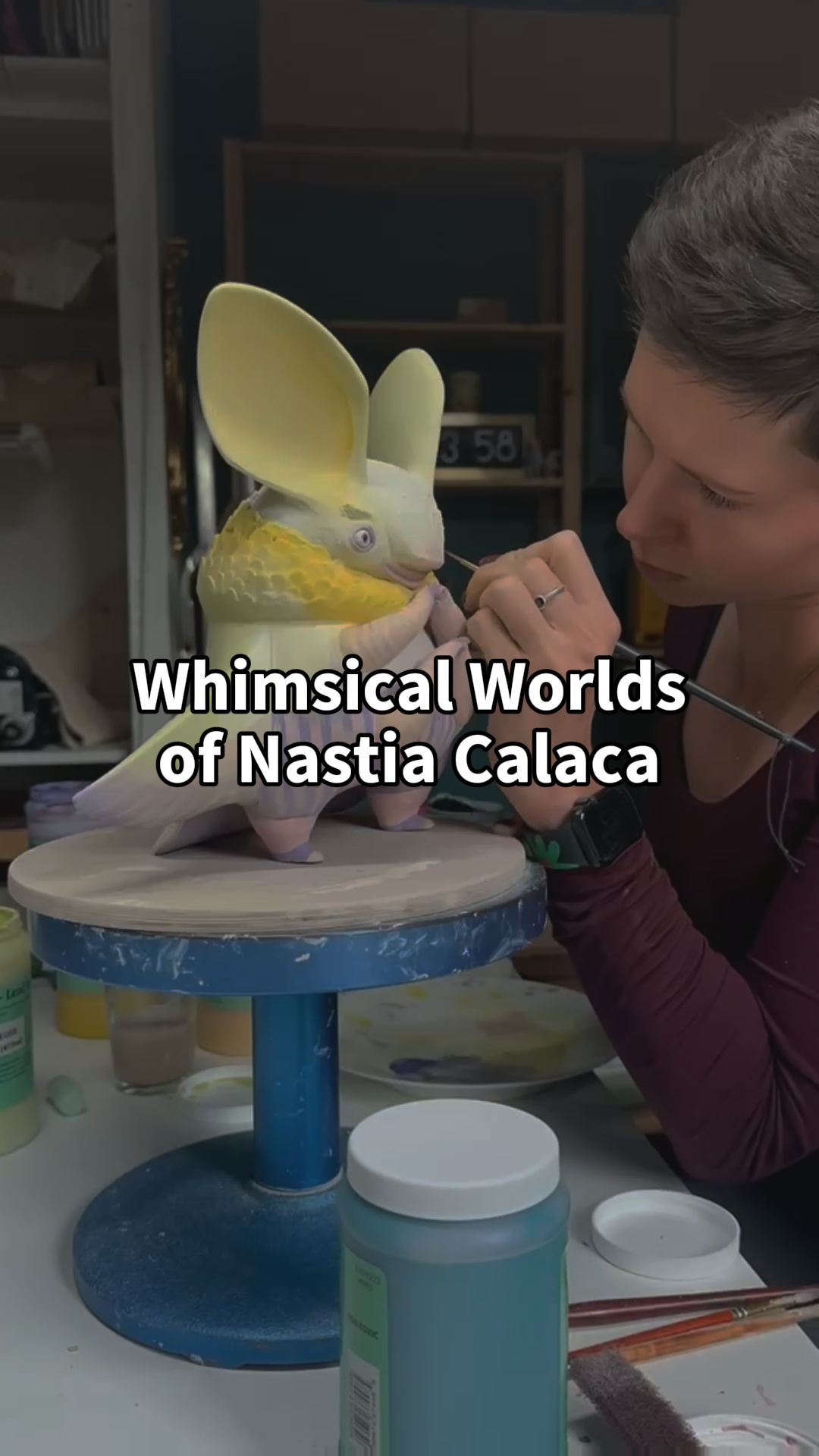 Instagram post by @calacaceramicart for Bored Panda. Caption reads: Nastia Calaca is a Ukrainian ceramic artist based....