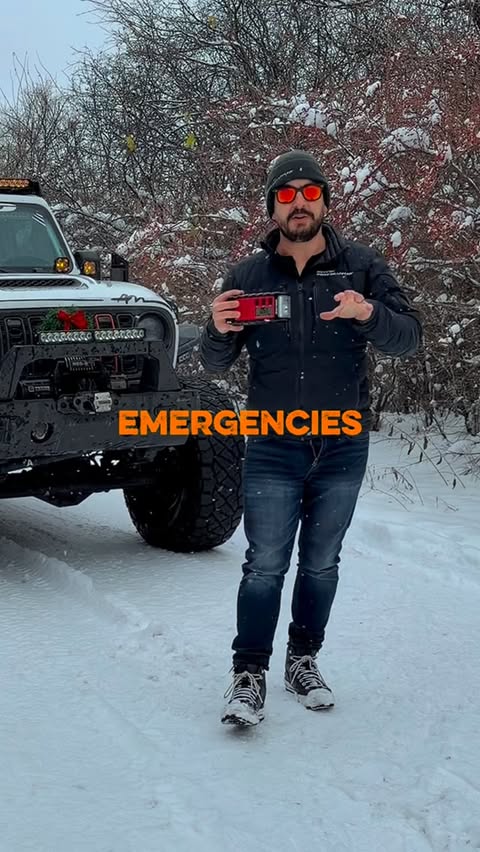 Instagram post by @arctic.mojave for Midland Radio. Caption reads: Use in case of emergency 🚨‼️🆘 The @midlandusa....