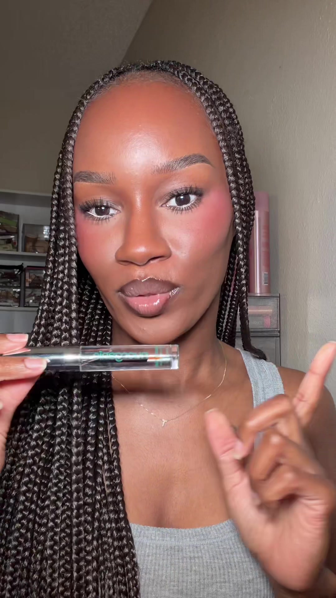 TikTok post by @faceoftionne for Nuorganic. Caption reads: [...] this on my lashes & the results are 10/10....