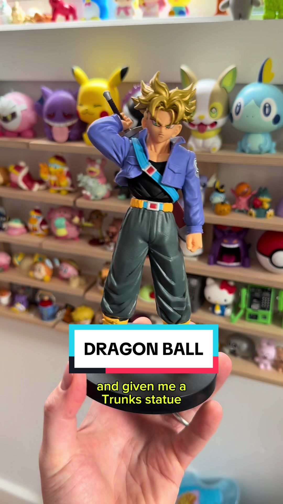 TikTok post by @levinsonline for Sugoi Mart. Caption reads: Expanding my Dragon Ball collection with the new....
