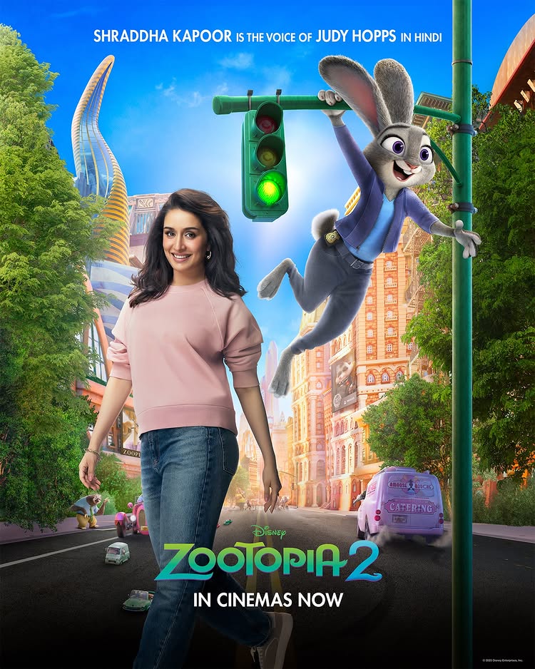 Instagram post by @shraddhakapoor for Walt Disney Studios. Caption reads: A world of wonder, wit and wild twists awaits!....