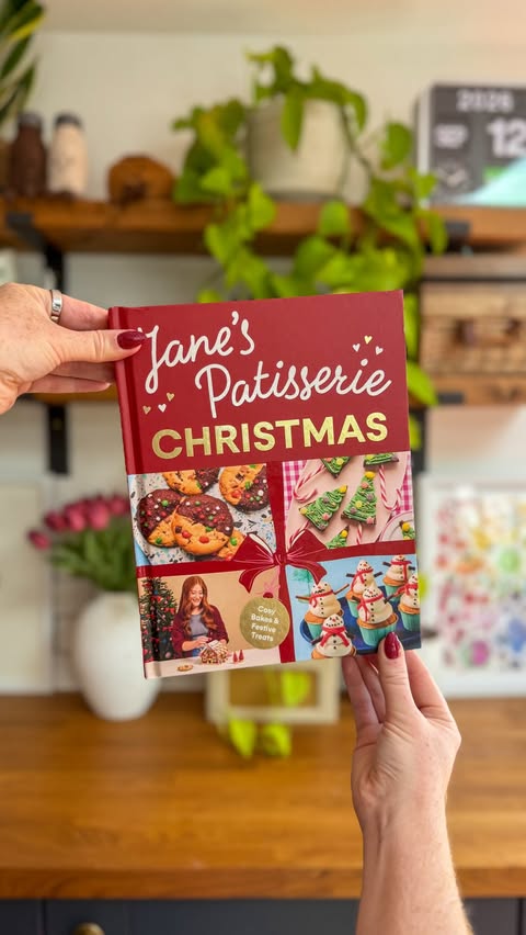Instagram post by @janespatisserie for Penguin Books. Caption reads: Introducing… Jane’s Patisserie Christmas!!! ❤️📕🎄....