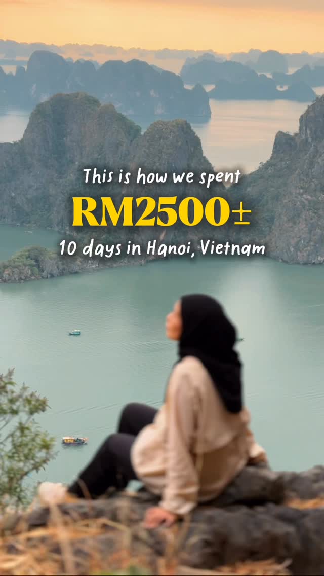 Instagram post by @hamizaaaaaaa for Trip.com. Caption reads: RM2500± untuk 10 hari di Vietnam. Berbaloi....