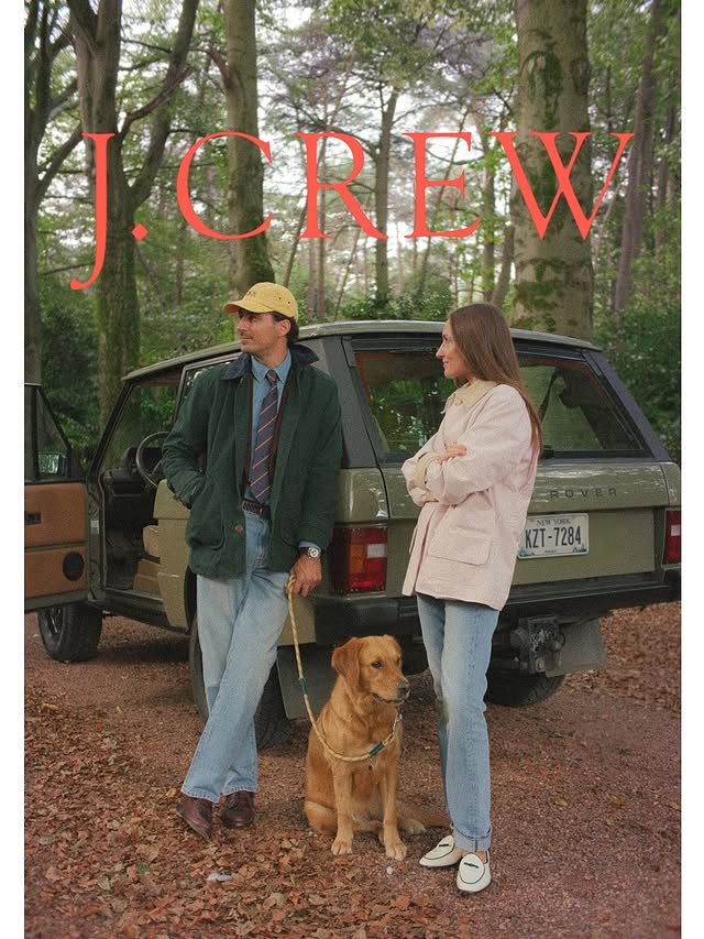 Instagram post by @laurandnicolas for J.Crew. Caption reads: The @jcrew Barn Jacket, since 1986 #jcrewpartner.