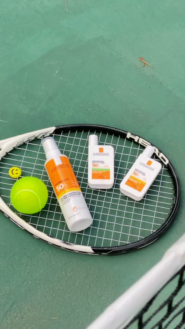 Instagram post by @beautytukura for La Roche-Posay. Caption reads: On and off the court, my defense stays strong-50+....