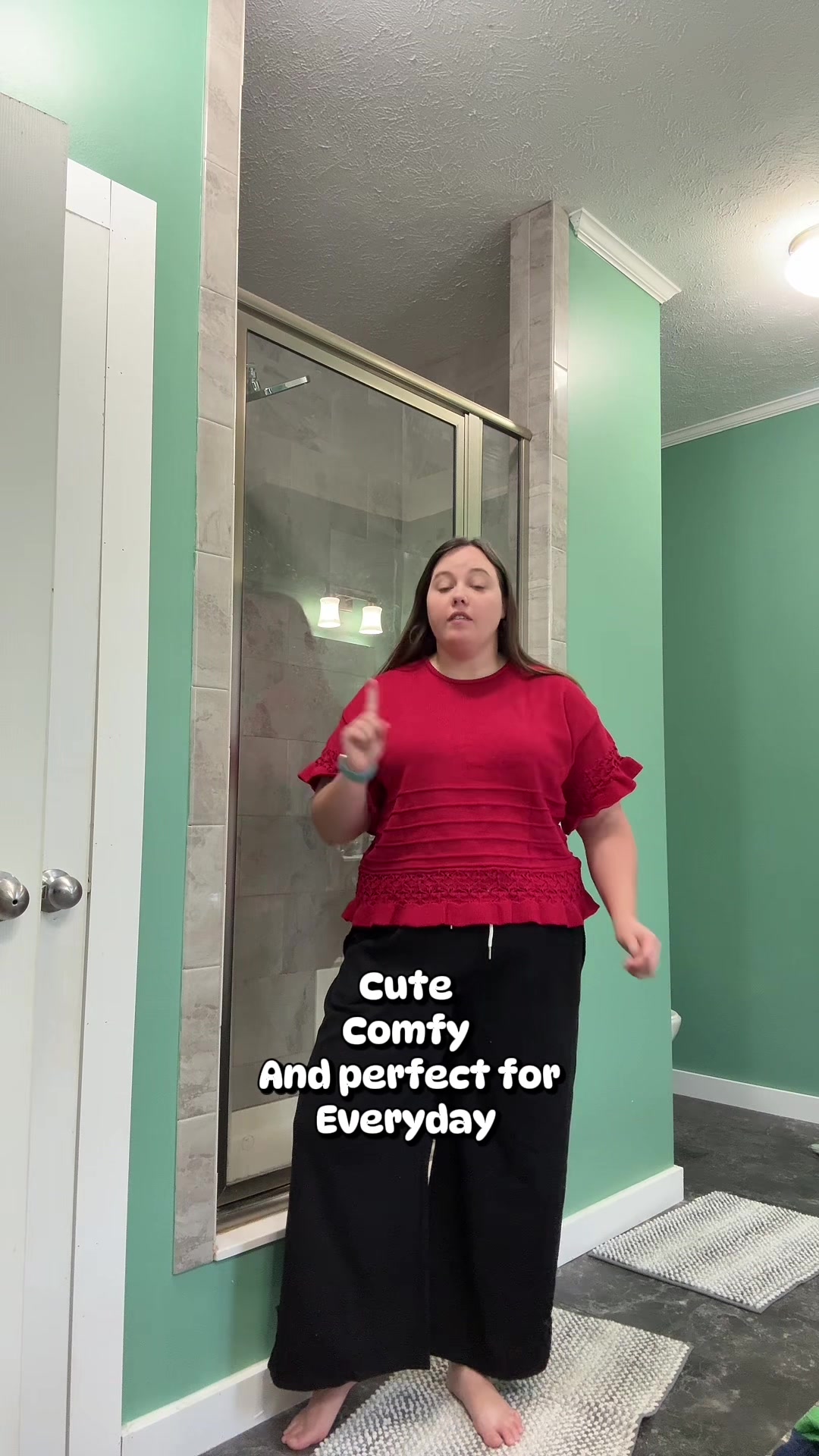 TikTok post by @dailylifewithkatelyn for TanmingFashion. Caption reads: [...] wear check out these pants! @TanmingFashion....