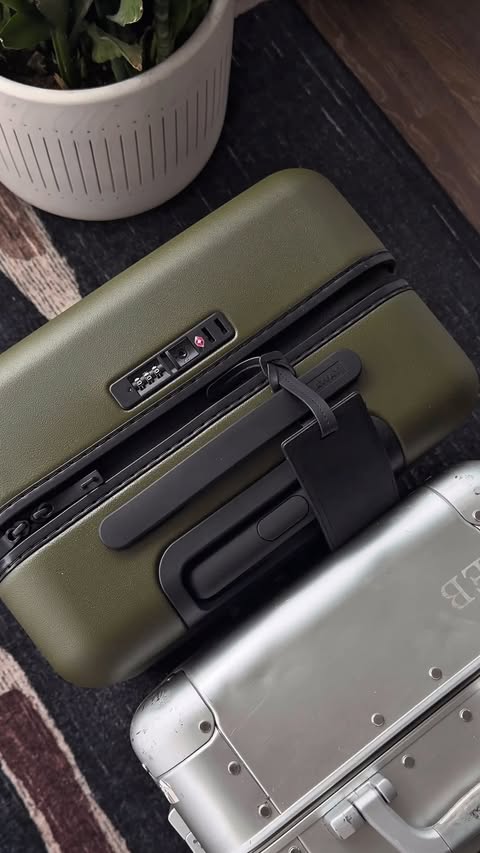 Instagram post by @sweetlifeofevan for Away. Caption reads: [...] ✈️ I’ve been traveling with my @away....