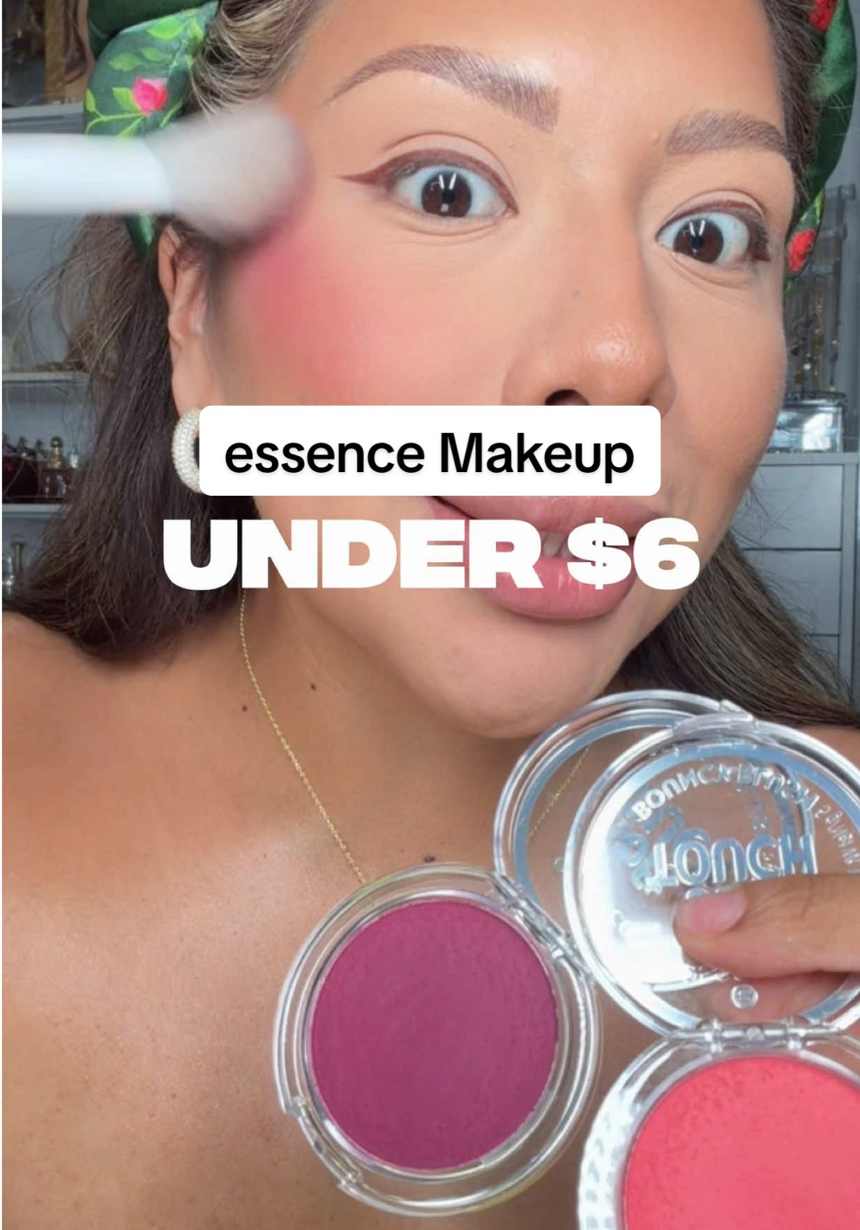TikTok post by @rocio.roses for Essence Cosmetics. Caption reads: [...] getting expensive‼️ So here are 4 @essence....