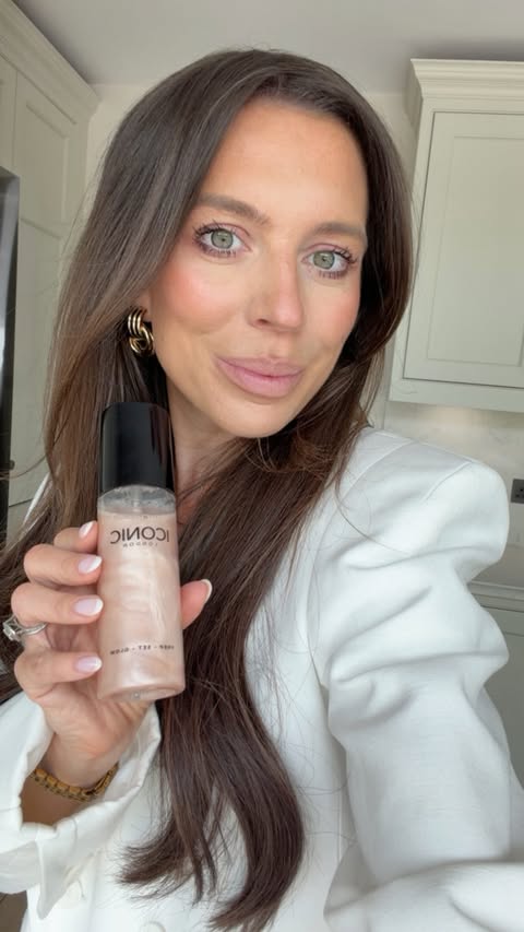 Instagram post by @sabs_style for ICONIC LONDON. Caption reads: A little GRWM 🤍🫶🏻 Using my fave blurring primer....