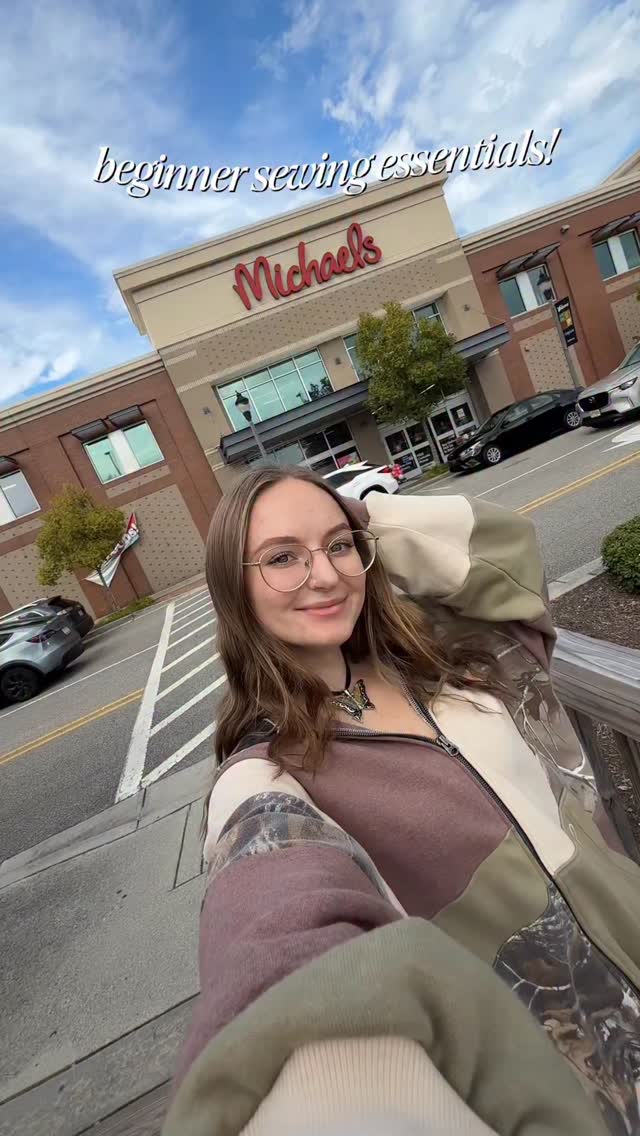 Instagram post by @susoriginals for Michaels Stores. Caption reads: Beginner sewing essentials from Michaels knit &....