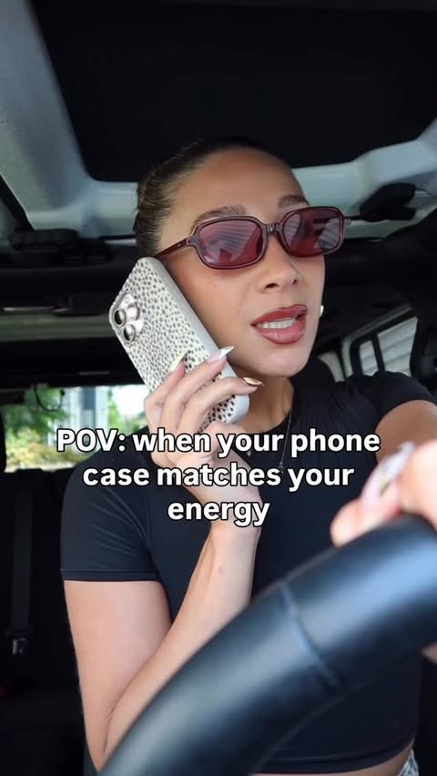 Instagram post by @kaylamichellefisher for Pela Case. Caption reads: [...] phone case HAS to match the energy.....