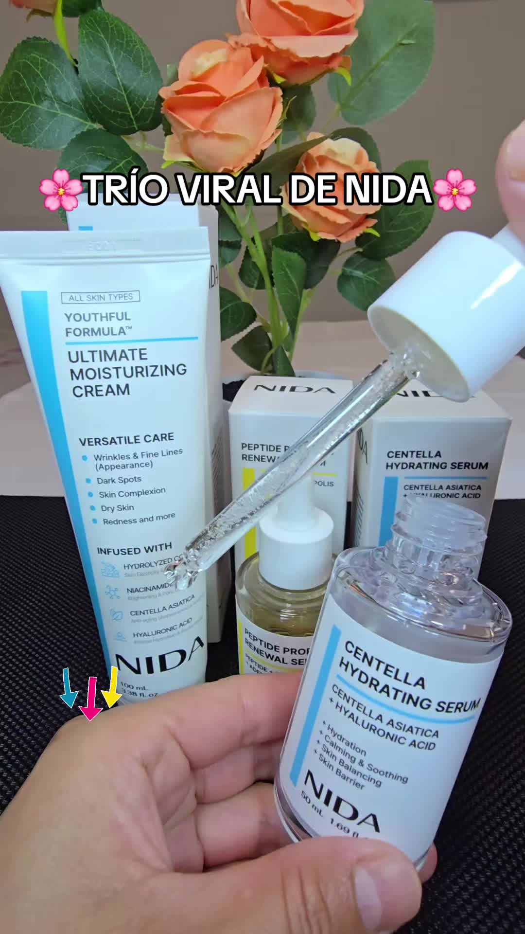 TikTok post by @la.receta.de.mama for NIDA Official. Caption reads: [...] #tiktokshopspringglowup @NIDA OFFICIAL.