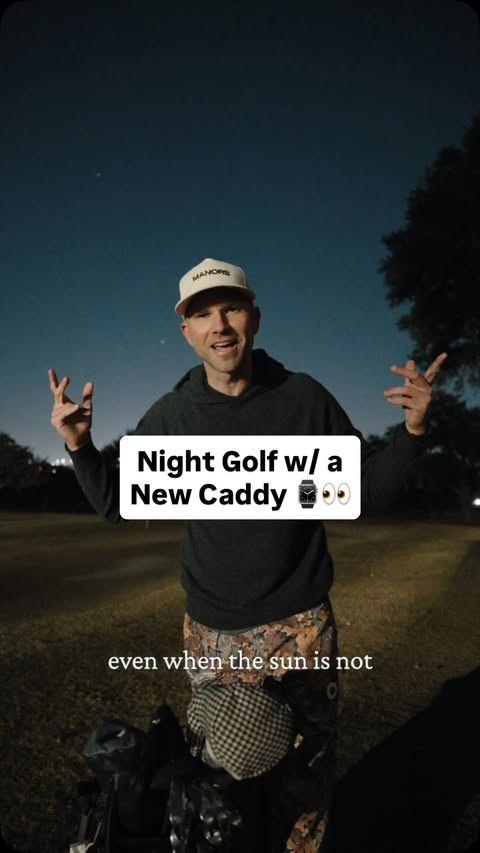 Instagram post by @jordanrogers for Amazfit. Caption reads: Played golf at night with the Amazfit Balance 2....