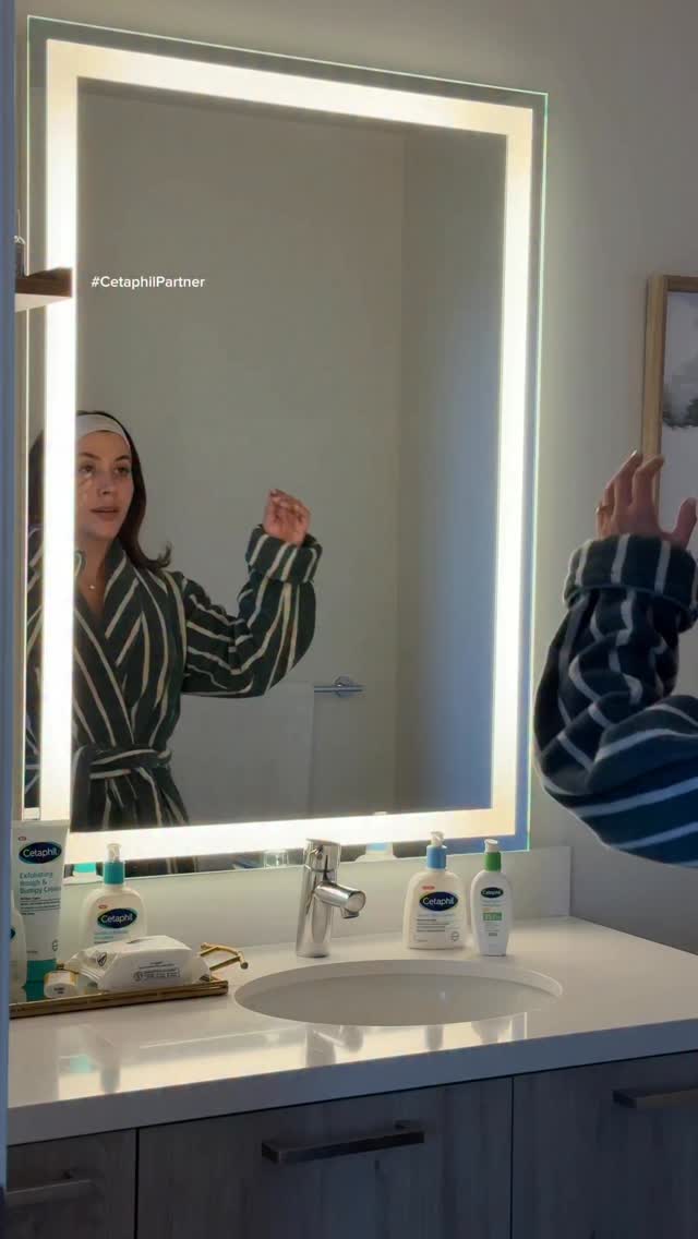 Instagram post by @vickyalvarez for Cetaphil. Caption reads: Keeping my mornings super easy with a simple 2....