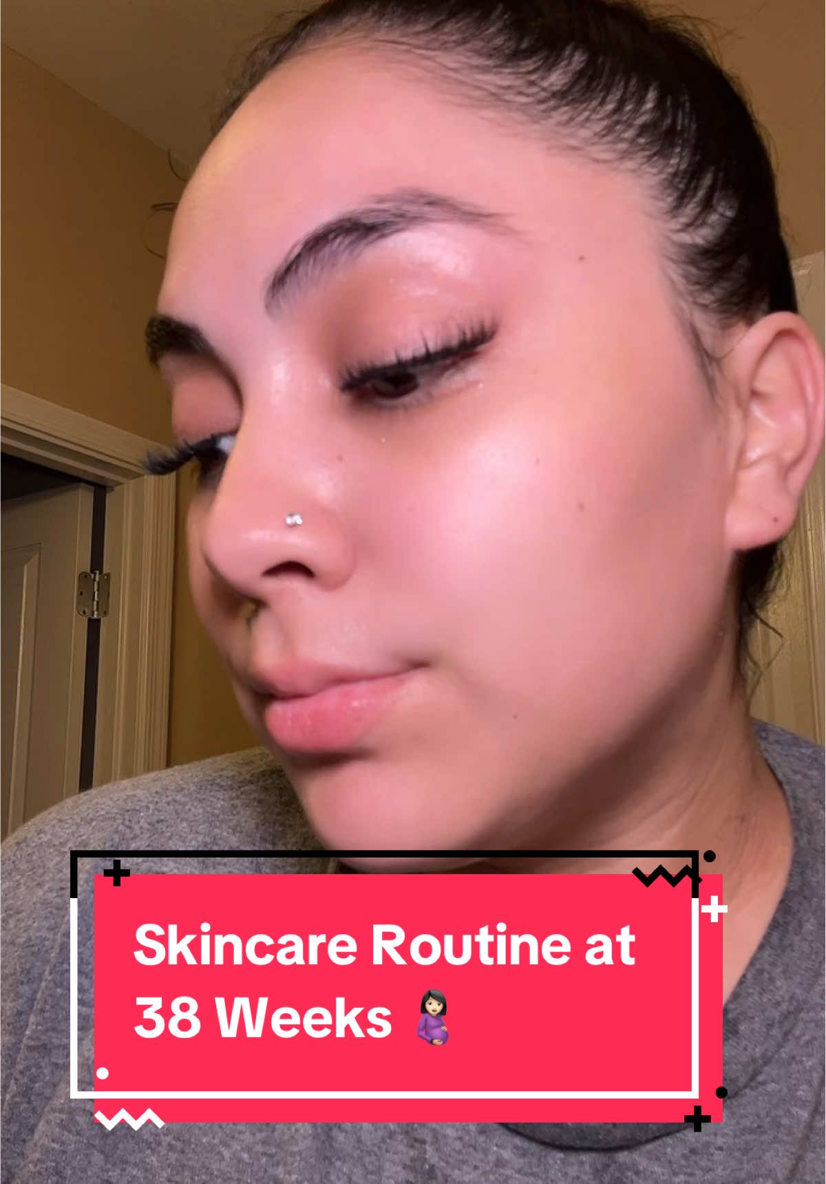TikTok post by @graciela.ndrea for Ditoi Beauty. Caption reads: skincare routine at 38 weeks 🤰🏻 @Ditoi Beauty....