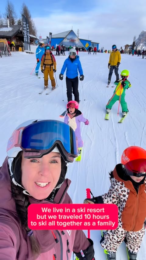 Instagram post by @tori.ski for Südtirol | Alto Adige | South Tyrol. Caption reads: Family ski trips are everything. ❄️ Even though....