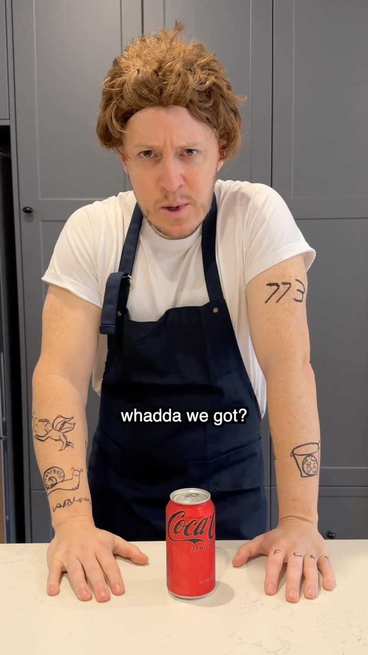 Instagram post by @hijosh for Coca-Cola Australia. Caption reads: What iconic show am I from? 🤔

If you recognise....