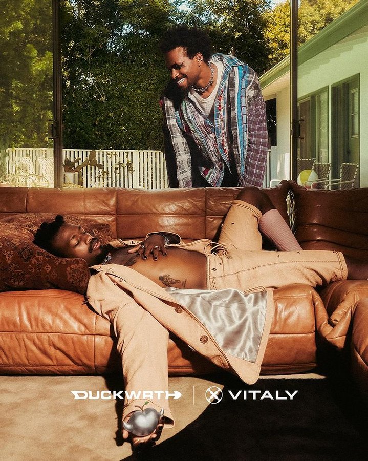 Instagram post by @duckwrth for VITALY. Caption reads: DUCKWRTH X VITALY — OUT NOW — Introducing a new....