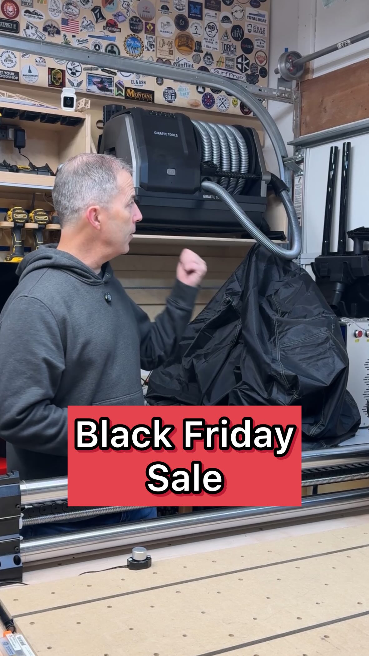 Instagram post by @makingathome for Giraffe Tools. Caption reads: The Giraffe Tools Black Friday sale is underway....