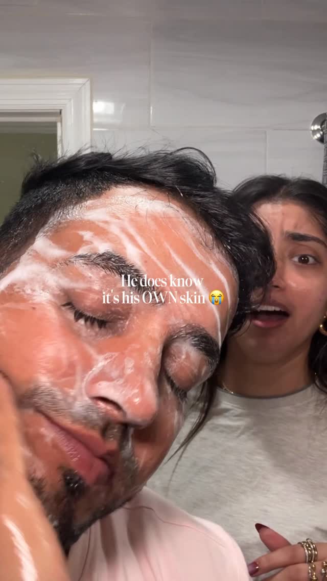 Instagram post by @lifewithsundas for Youth To The People. Caption reads: Do all men wash their face like this? 🫢....