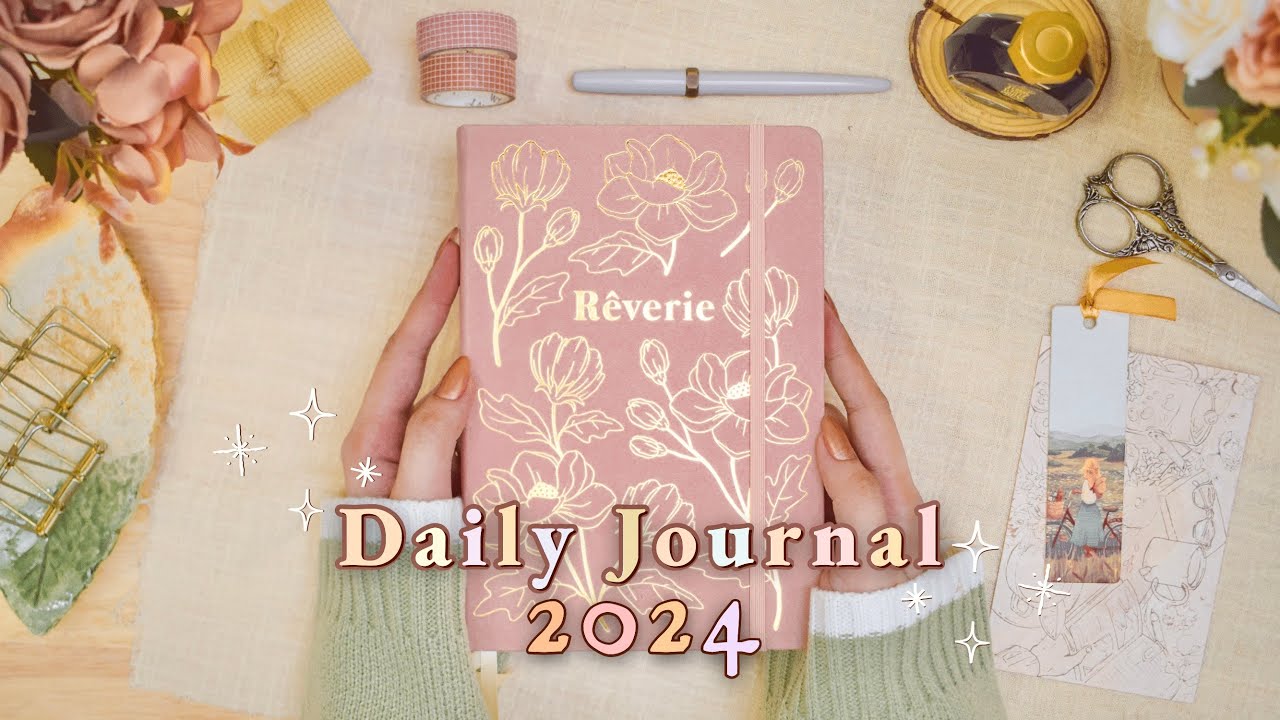 YouTube post by @CharizzeT for Paperwrld. Caption reads: Starting a New Daily Journal for 2024 • First Page....