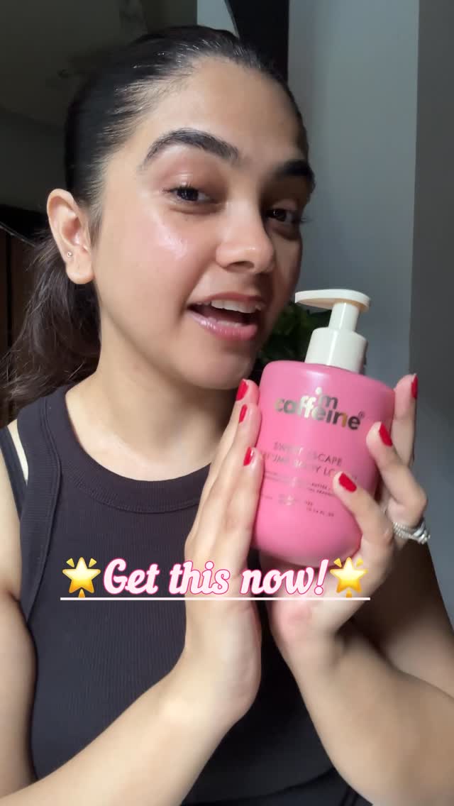 Instagram post by @meenal_rastogi for Mcaffeine. Caption reads: #AD Smells like your fav perfume, feels like....