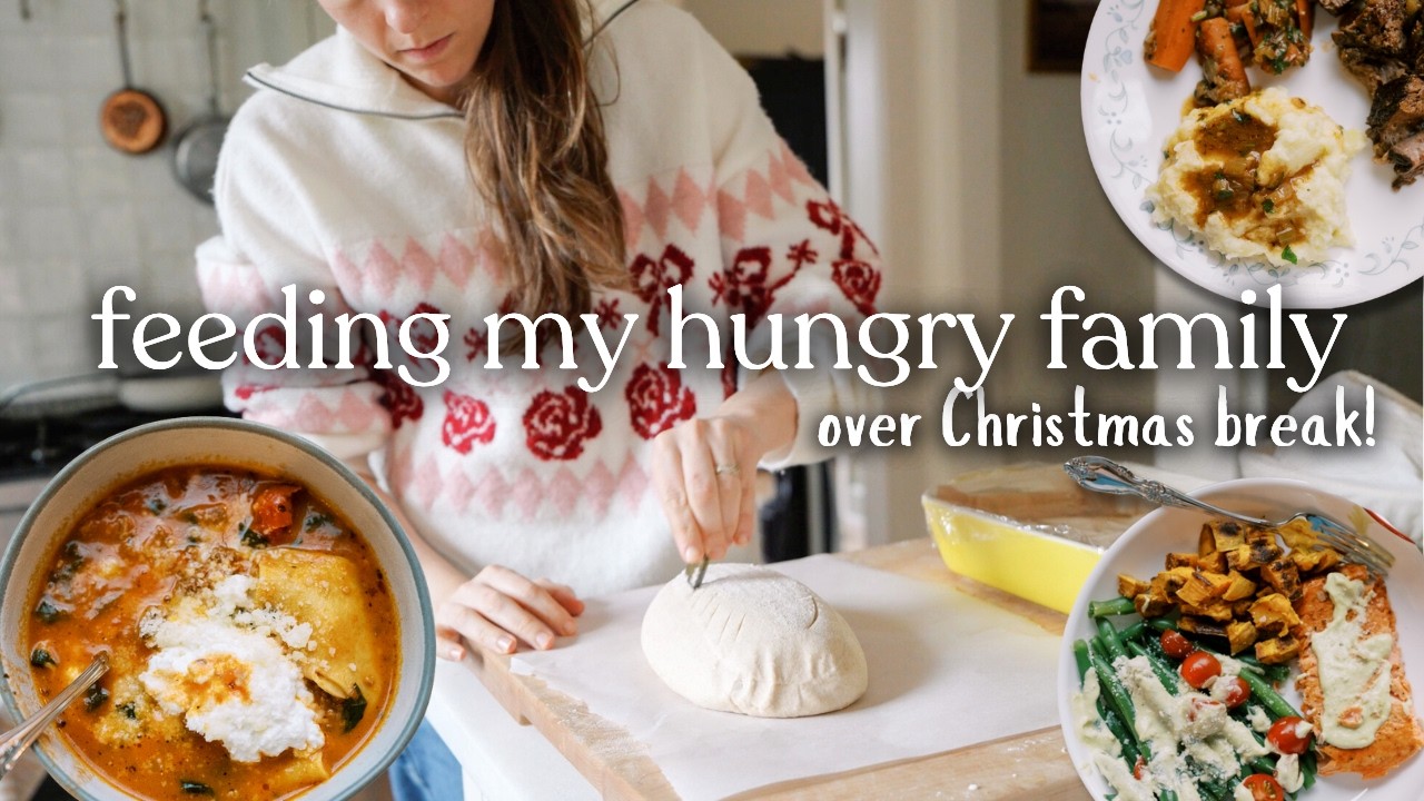 YouTube post by @christinesnotebook for Clean Simple Eats. Caption reads: A Cozy Week of Winter Cooking | Easy From-Scratch....