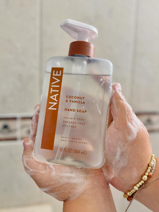 Instagram post by @affordablestylesnicole for Native. Caption reads: I’m really impressed with how much this soap....