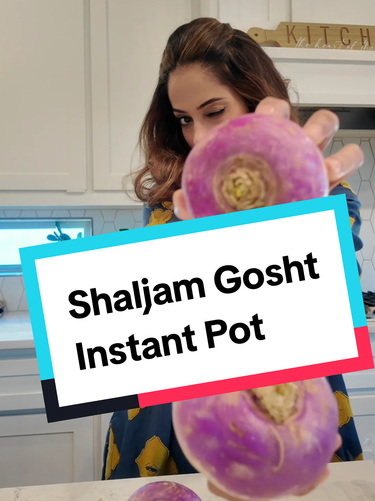 TikTok post by @glowbysana for Cuisinart. Caption reads: Replying to @fizabatool665 Shaljam Gosht-meri....