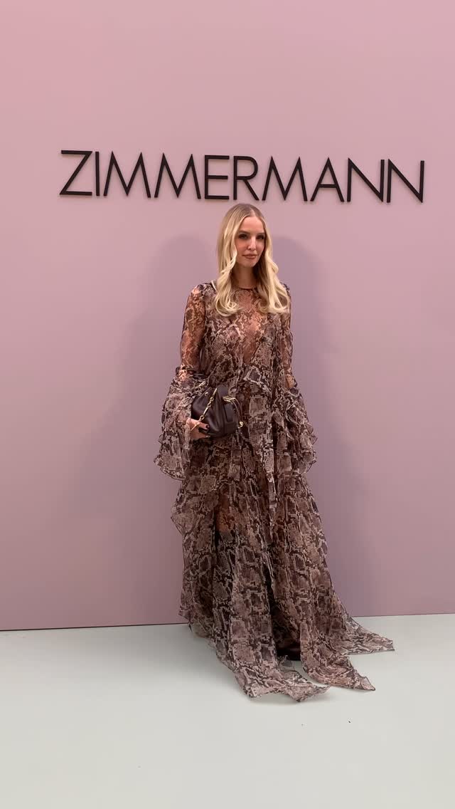 Instagram post by @leoniehanne for ZIMMERMANN. Caption reads: Channelling soft boho elegance for a magical....
