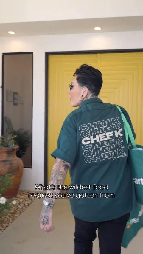 Instagram post by @chefkla for Instacart. Caption reads: @instacart really had me spilling the [...].