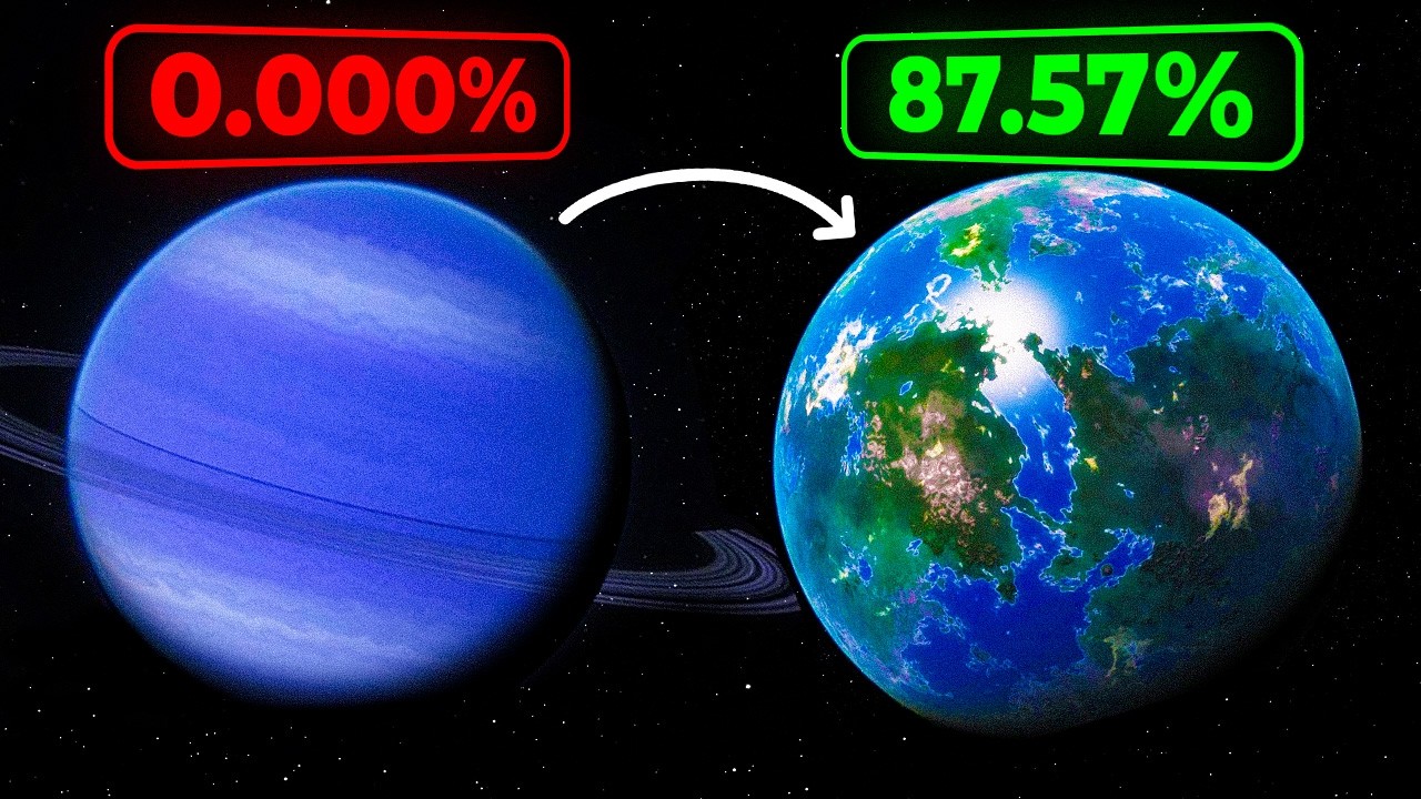 YouTube post by @Space_Chip for Humble Bundle. Caption reads: Can I Make Neptune Habitable?.