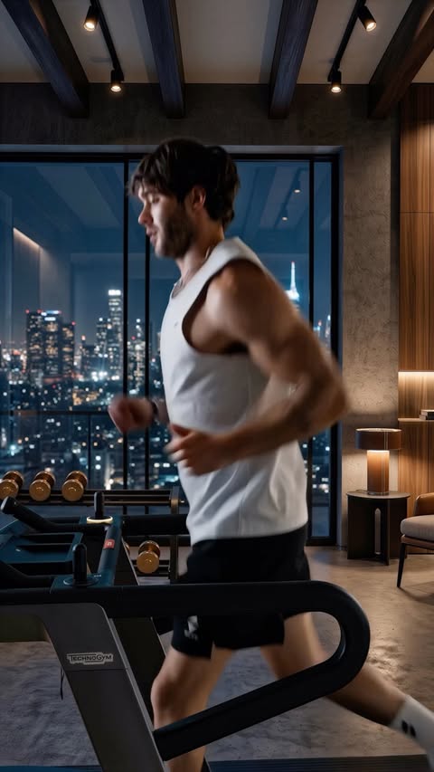 Instagram post by @janis_danner for Technogym. Caption reads: When it is not just a run. The @technogym Run....