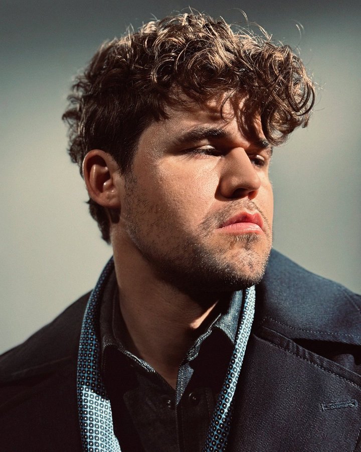 Instagram post by @magnus_carlsen for G-Star RAW. Caption reads: Rewriting the rules, we reunite with chess....