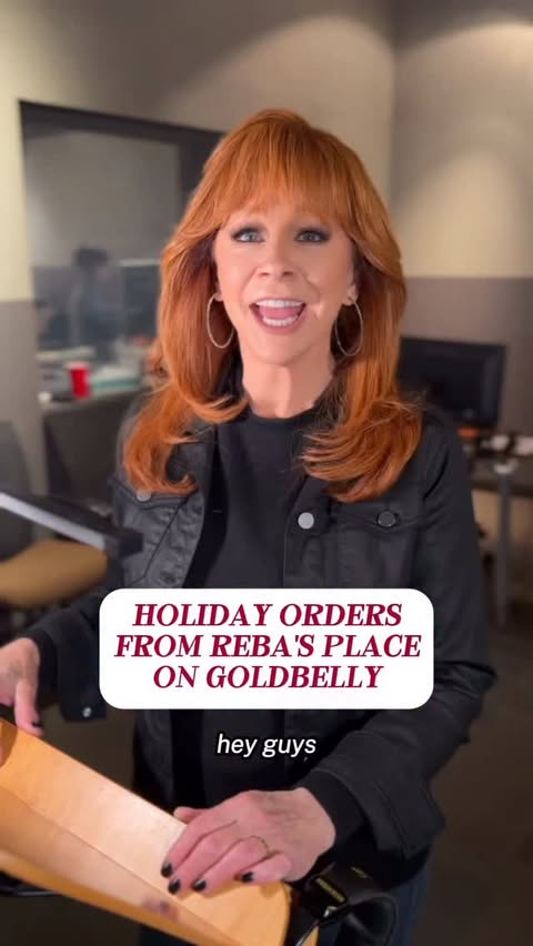 Instagram post by @reba for Goldbelly. Caption reads: And since recording this video... Christmas orders....