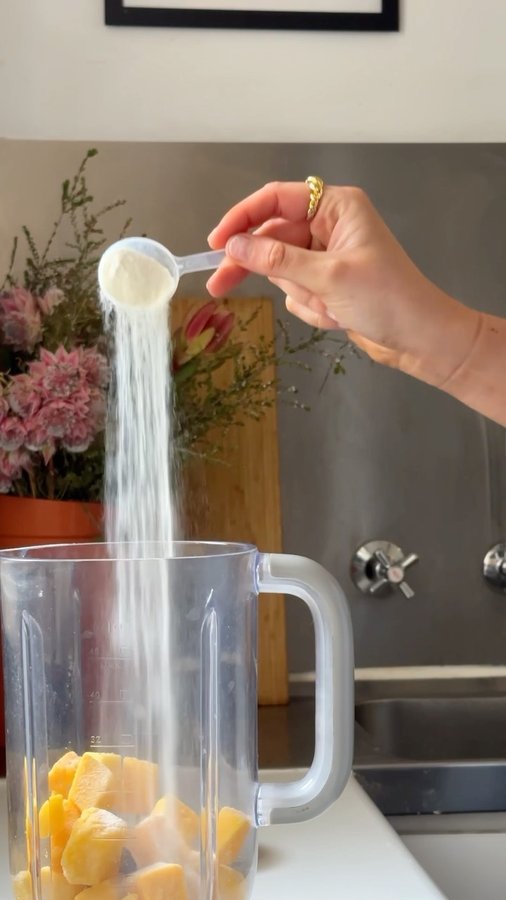 Instagram post by @__gracefield for Beforeyouspeak Coffee. Caption reads: save this healthy collagen icecream 

what’s the....