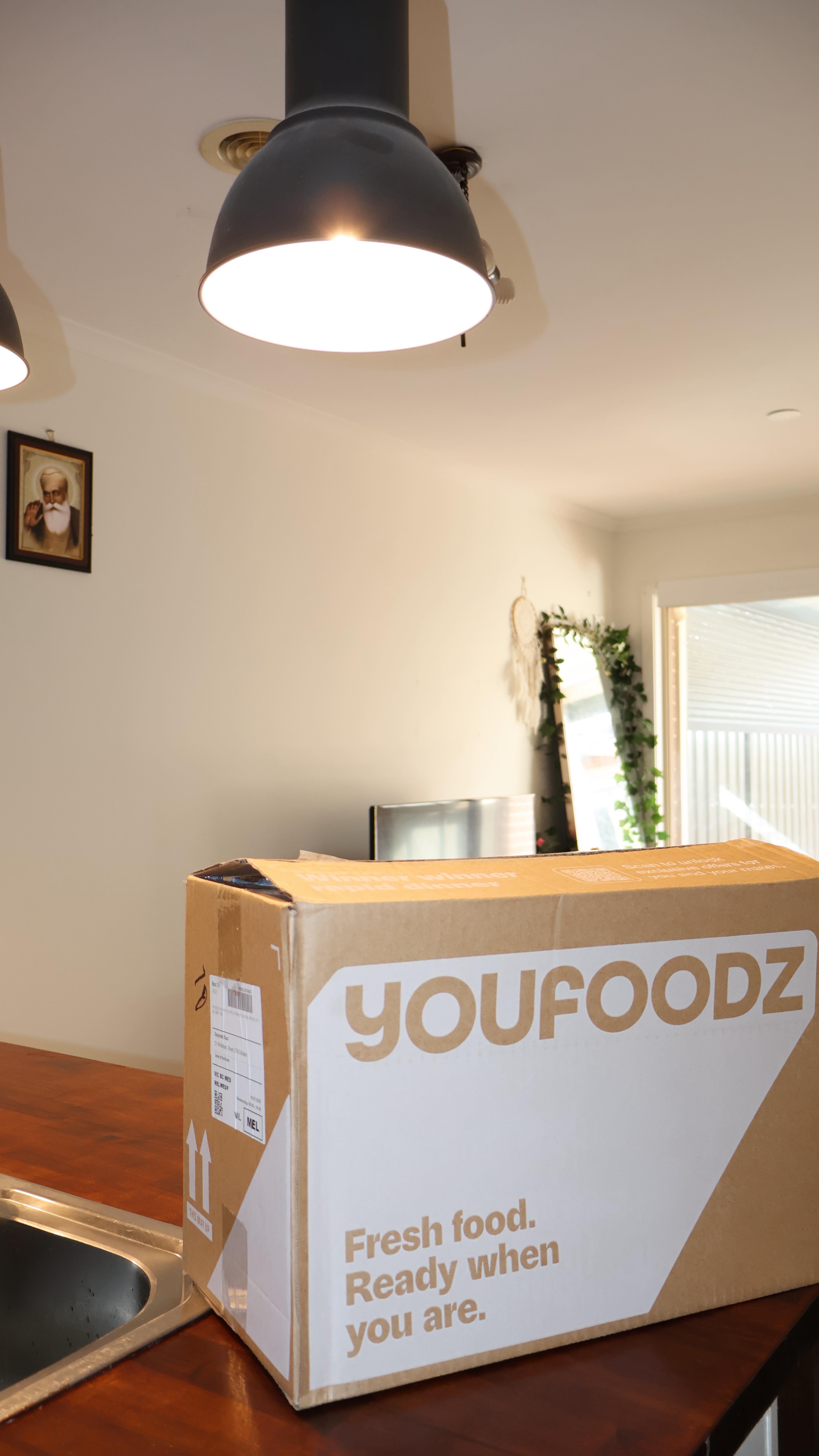 Instagram post by @its_gurpreet_kaurrr for Youfoodz. Caption reads: Too busy to cook? I found the ultimate hack....