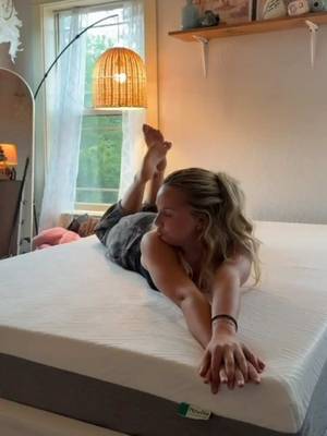 TikTok post by @darcyeallen for Novilla. Caption reads: [...] sleeping so much better thanks to the....
