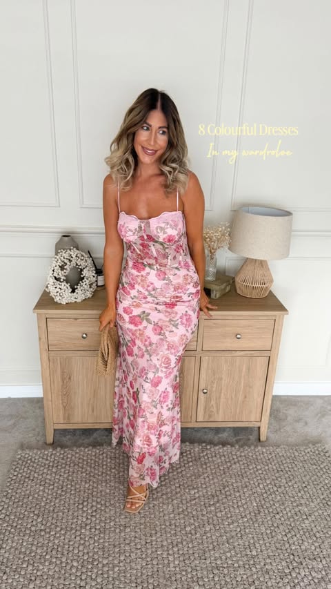 Instagram post by @kirstyannemarr for New Look. Caption reads: 8 COLOURFUL DRESSES.. This summer I’ve made it my....