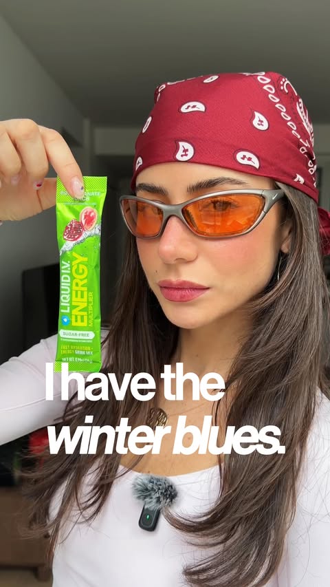 Instagram post by @jennalitner for Liquid IV. Caption reads: I’ve caught the winter blues, but I think I know....
