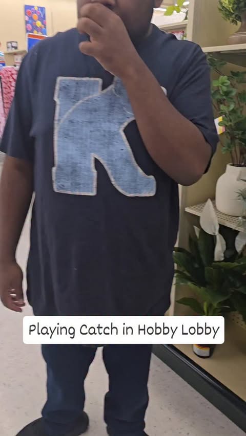 Instagram post by @dariuskingofstimming for Hobby Lobby. Caption reads: I think I am going back to get the basketball. I....