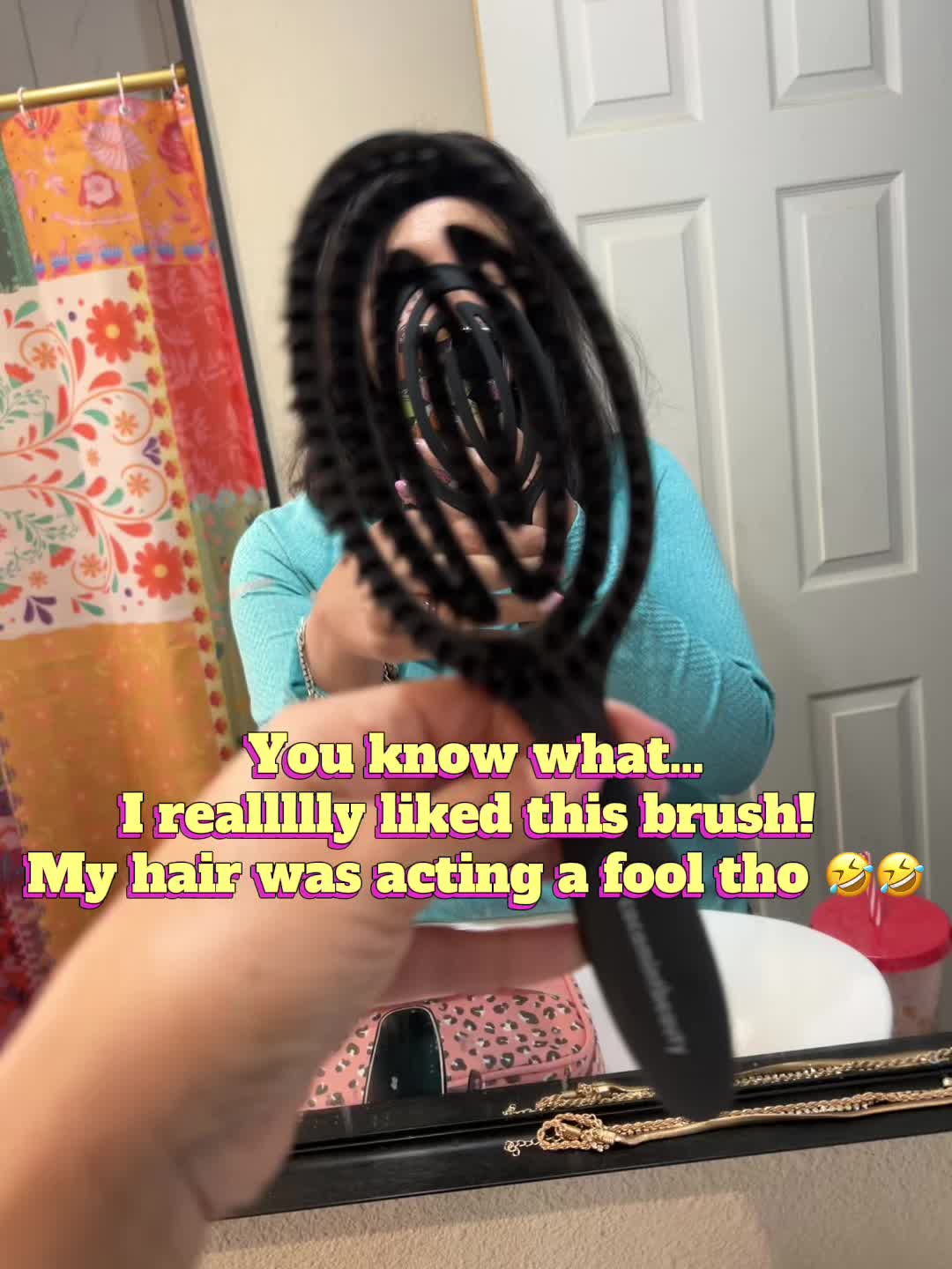 TikTok post by @kass_renae for Cocomint Beauty. Caption reads: [...] it!! #momsoftiktokclub #morninghair....