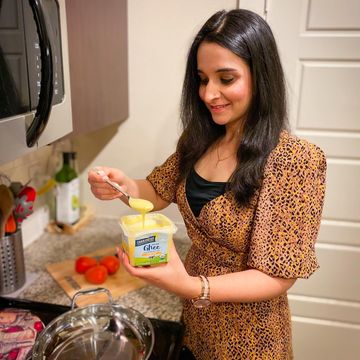 Instagram post by @cooking.is.happiness for Carrington Farms. Caption reads: #ad Essentials first and that’s where it begins....