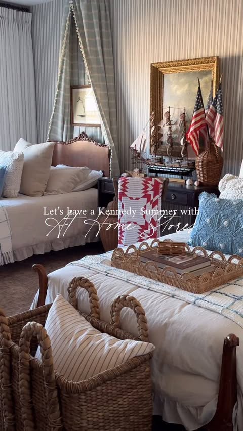 Instagram post by @salinamariahome for At Home. Caption reads: [...] my Kennedy Core summer with pieces from At....