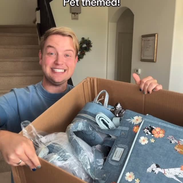 Instagram post by @vthomasenglish for loungefly. Caption reads: Disney Pet Loungefly Haul! #gifted.